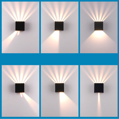 New Led Outdoor Rainproof Wall Lamp Dimmable Angle Square