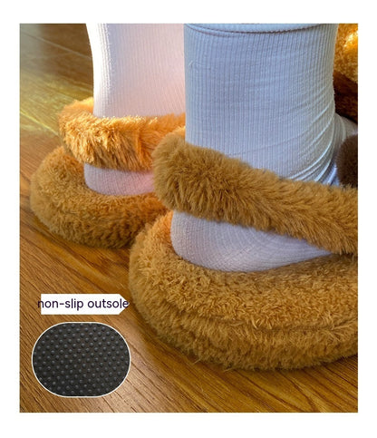 Emotional Stability Capybara Plush Slippers Winter Home