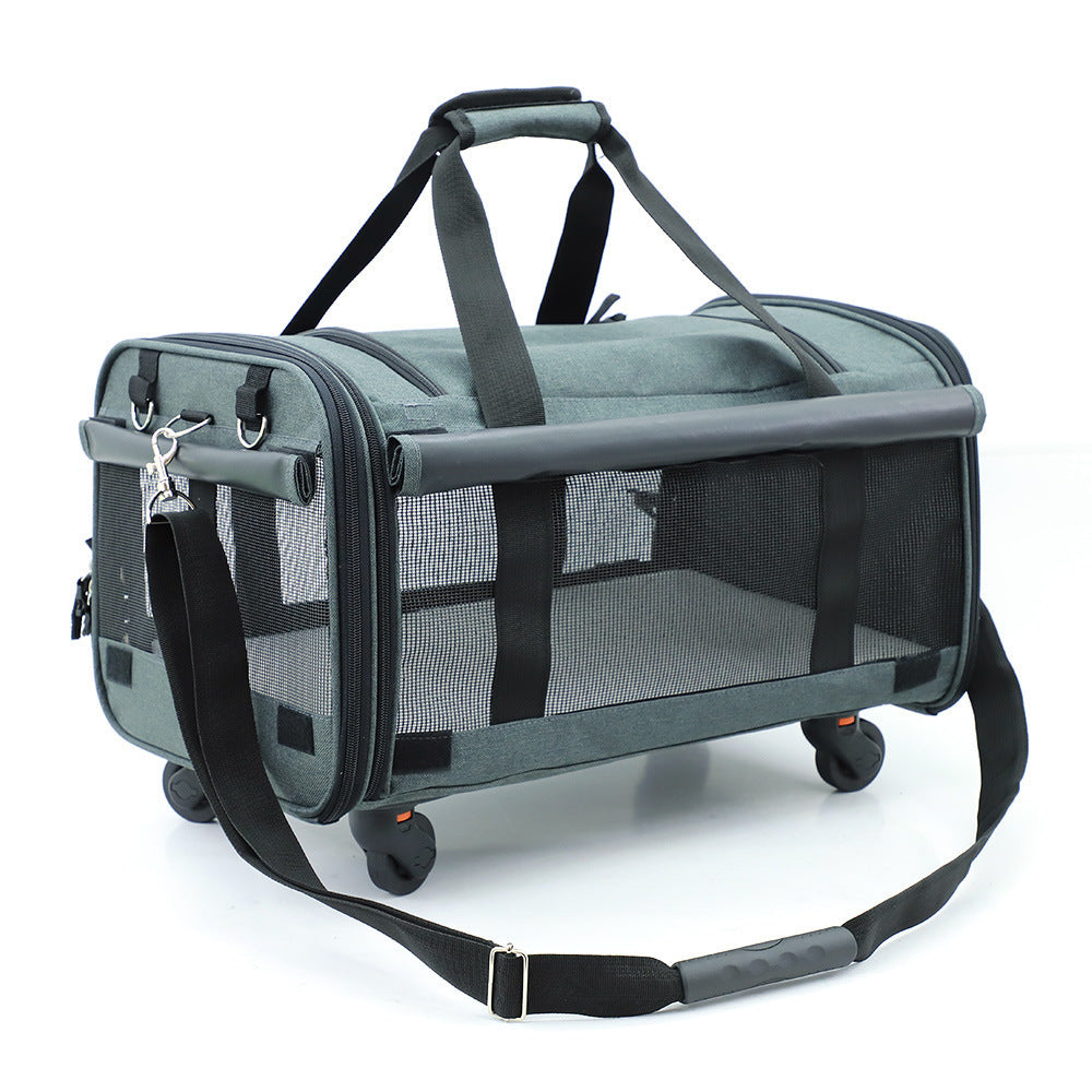 Universal wheel folding travel cat bag