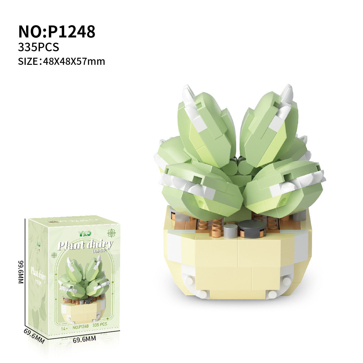 Plant Potted Eternal Flower Bundle Assembling Building Blocks