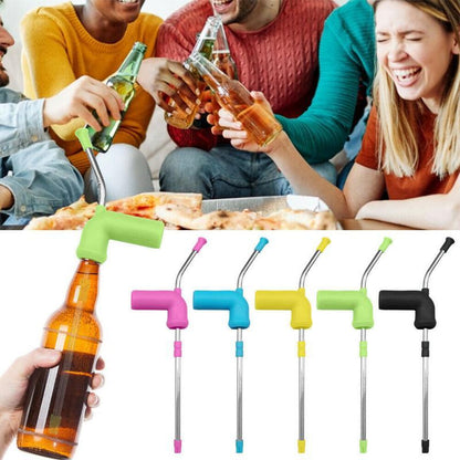 Beer Snorkel Straw Beer Bong Funnel Slammer Double Snorkel Drinking Beer Bar Tools Festivals Party Dispenser Beer Brewing