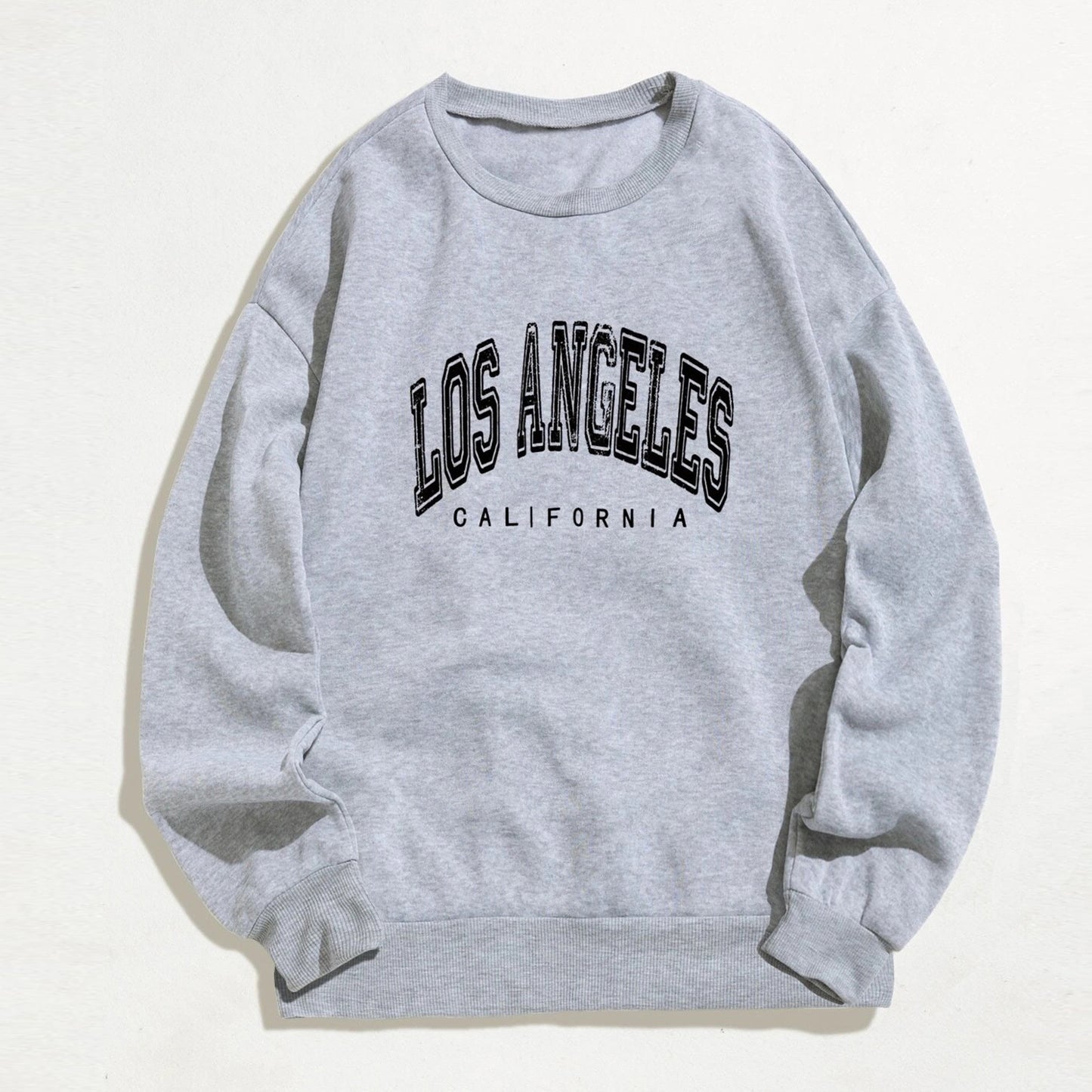 Mia - Flock Lined Sweatshirt With Los Angeles Print