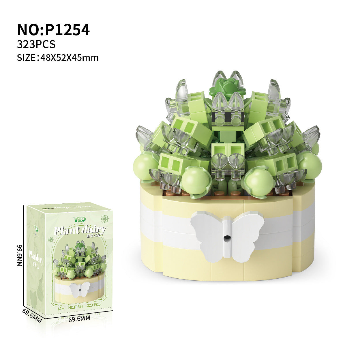 Plant Potted Eternal Flower Bundle Assembling Building Blocks