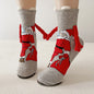 Christmas Magnetic Socks Cute Elk Santa Claus Snowman Hand-holding Socks For Couple