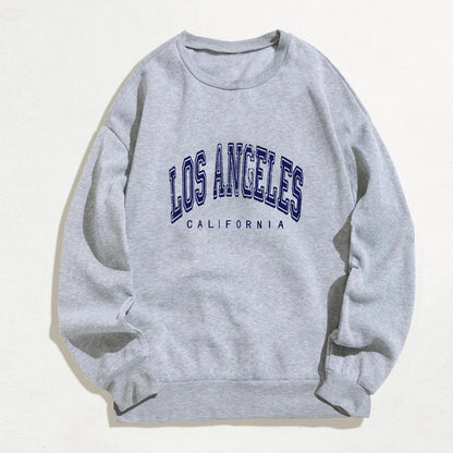 Mia - Flock Lined Sweatshirt With Los Angeles Print