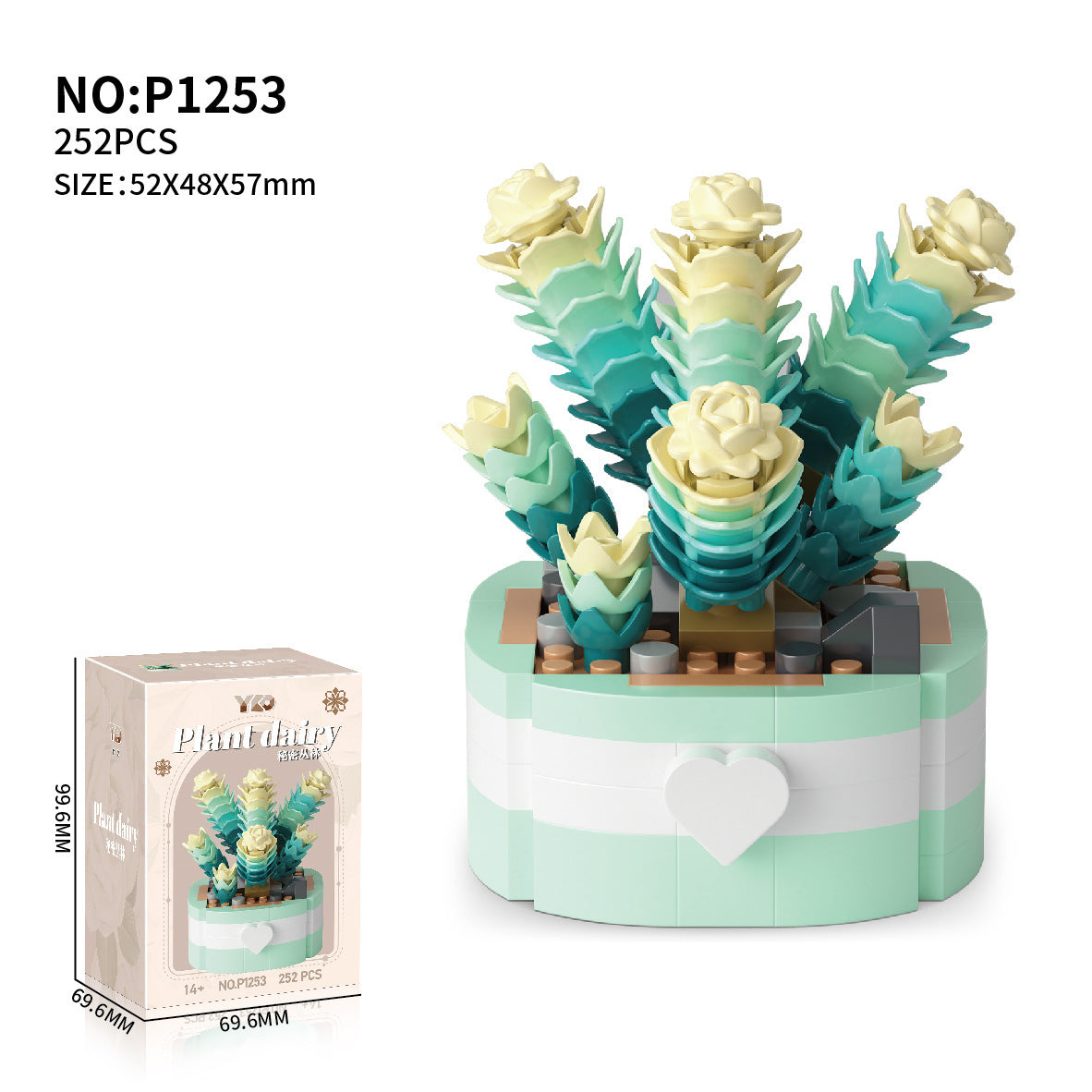 Plant Potted Eternal Flower Bundle Assembling Building Blocks